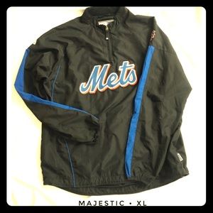 Majestic Mens XL New York Mets Pullover Jacket
